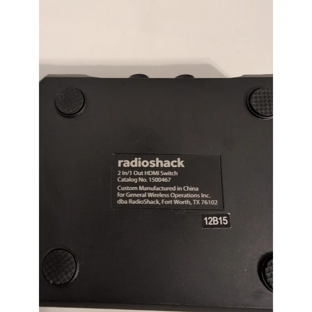 Radio‎ Shack 2-In/1-Out HDMI Selector Switch P/N 1500467